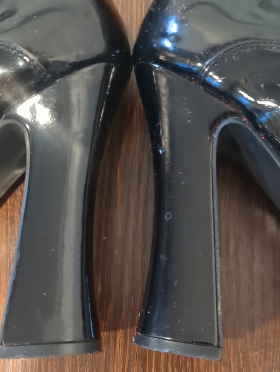 Glossy Black Lace-Up Platform Boots - Picture 10 of 13